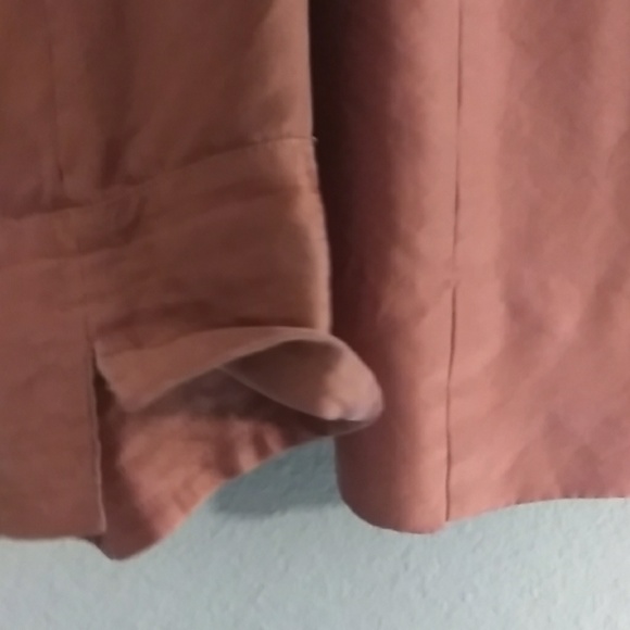 ForSale.  Kate Hill silky rust fitted blouse. - Picture 3 of 5